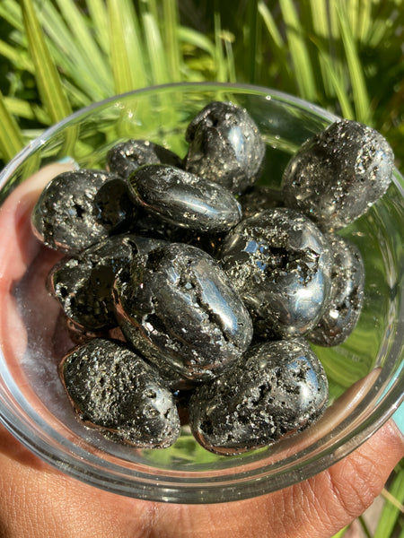 Pyrite Tumbled Stone