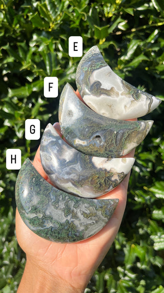 Moss Agate Moon - Select
