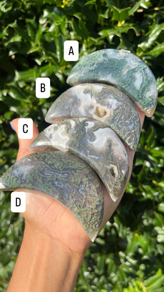 Moss Agate Moon - Select