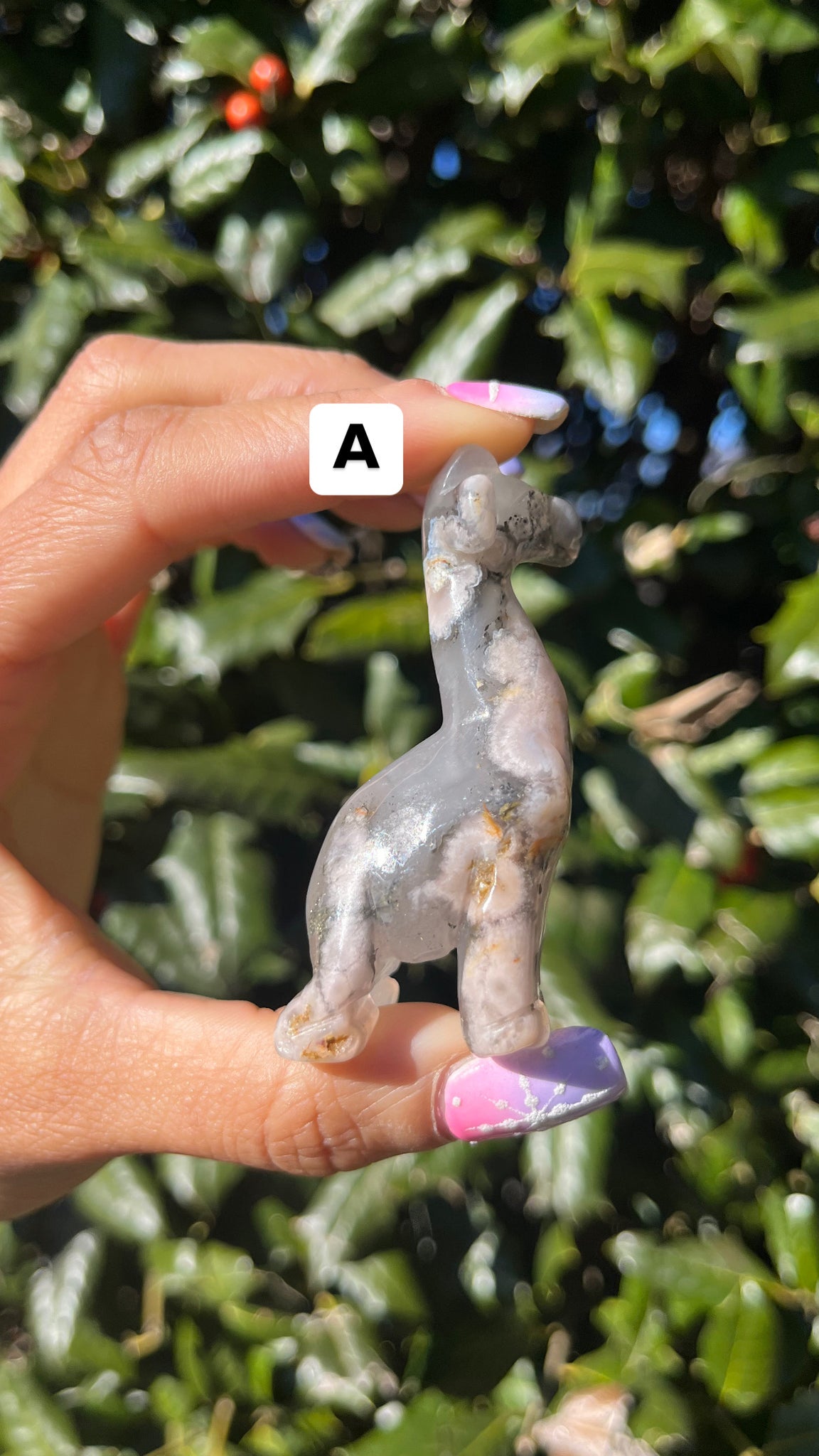 Flower Agate Giraffe(Select)