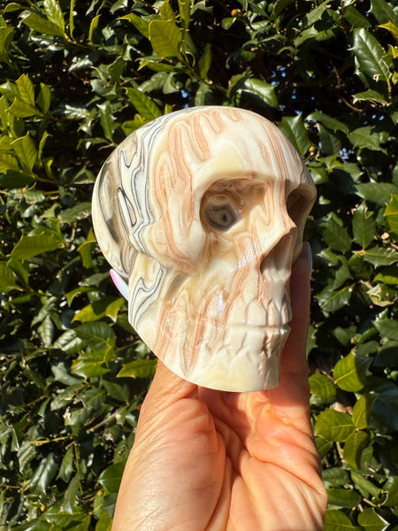 Orange Calcite Skull