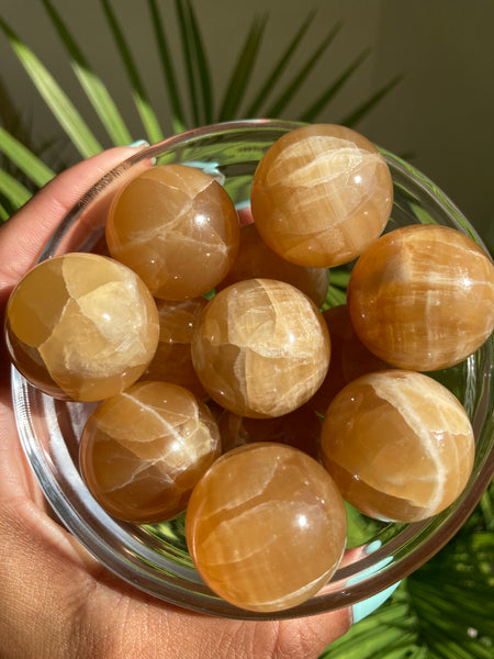 Honey Calcite Mini Sphere