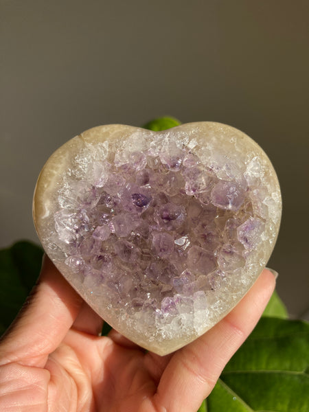 Amethyst Cluster Heart