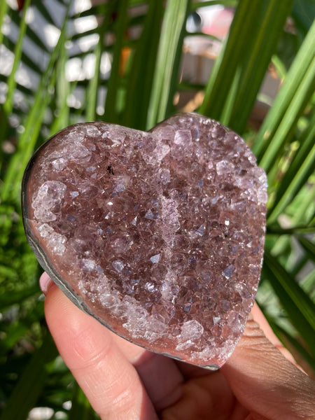 Amethyst Cluster Heart