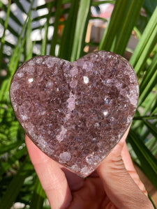 Amethyst Cluster Heart