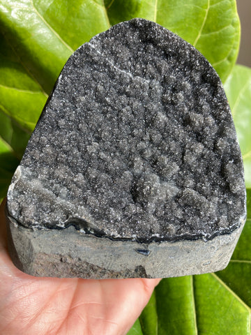 Black Druzy Cut Base