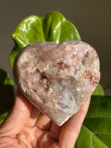 Pink Amethyst Cluster Heart