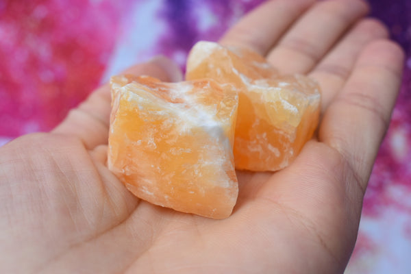 Raw Orange Calcite Chunk
