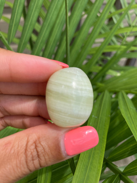 Light Green Calcite Tumbled Stone