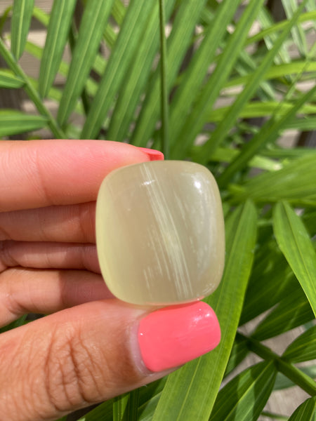 Light Green Calcite Tumbled Stone